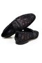 Black Color Laceless Genuine Leather Leather Sole Men's Shoes - 2