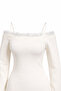 2062 women's carmen collar lace blouse cream - 2