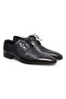 Black Color Lace-Up Genuine Leather Men's Shoes