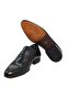 Black Color Laceless Genuine Leather Men's Shoes - 3