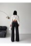 Women's Wide Leg Lycra Jeans with Stones on the Front and Back - 3