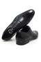 Black Color Lace-Up Genuine Leather Leather Sole Men's Shoes - 2