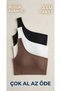 One-Shoulder 3-Piece Black White Coffee Crop Bustier Fit Camisole Women's Gathering Lycra Casual Sporty