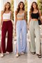 3-Piece Women's Stretch Fabric Comfortable Pants & Sweatpants, Casual Comfortable Home Wear Pajamas - 2