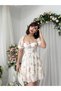 Women's Wıms Button Detailed Floral Mini Dress - 5