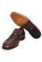 Brown Laceless Genuine Leather Leather Sole Men's Shoes - 3