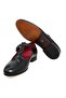 Black Color Laceless Genuine Leather Leather Sole Men's Shoes - 3