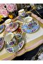 ESTERHOMEDECOR Hand-Painted Porcelain Coffee Cup Set for 6 People - 8
