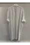 Women's White Italian Skirt with Button Slit, Long Oversized Linen Kaftan, Sizes 38 - 46 - 4