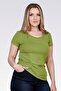 10976 Green Crew Neck Short Sleeve T-Shirt