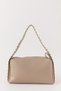 Nova Soft Leather Look Mink Women's Baguette Handbag and Shoulder Bag with Staple Detail - 3