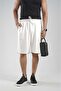 Pique Fabric Shorts with Elastic Waist Pockets - 5