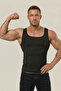 Premium Series Men's Thermal Sauna Undershirt Waist Chest Belly Slim Fit Sports Fitness Sweat Undershirt Thick Strap Fat Burning Slimming Sports and Daily Use Black |   Standard Size - 3