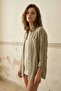 قميص MY FASHION كبير الحجم مخطط بأزرار - 3