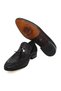 Black Color Laceless Genuine Leather Leather Sole Men's Shoes - 3