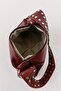 Nova Soft Leather Look Staple Detailed Burgundy Women's Baguette Hand and Shoulder Bag - 8