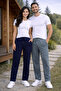 Double Set Premium Men's and Women's 2-Yarn Comfortable Fit Pocketed 2-Piece Sweatpants
