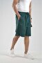 Pique Fabric Shorts with Elastic Waist Pockets - 2