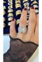 Premium Design Zircon Stone Sparkling Women's Ring Adjustable Without Size