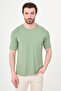 Plain Slim Fit Crew Neck Pocketed Bi-Stretch Interlock Men's T-Shirt Çağla - 36876.26Y