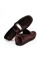 Brown Laceless Velvet Men's Shoes - 2