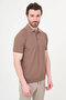 Patterned Slim Fit Polo Collar Buttoned Men's Knitwear T-Shirt Milk Coffee - 11595.26Y - 3