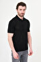Patterned Slim Fit Polo Collar Men's Knitwear T-Shirt Black - 11586.26Y - 3