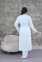 New Season Blue Maternity Summer Elegant Lace Design Buttoned Dressing Gown Pajama Set - 6
