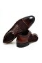 Brown Lace-Up Genuine Leather Suede Men's Shoes - 2