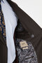 Striped Slim Fit Wide Collar Double Breasted Premium Wool Men's Suit Brown - 44318.26Y - 7