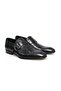 Black Color Laceless Genuine Leather Men's Shoes