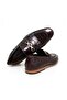 Brown Laceless Genuine Leather Men's Shoes - 2