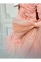 Mira Rose Embossed Baby Girl Dress with Bow on the Back - 7