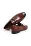 Brown Laceless Genuine Leather Men's Shoes - 2