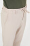Textured Slim Fit Drawstring Elastic Waist Men's Trousers Beige - 38376.26Y - 2
