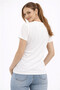 V-Neck Ecru Women's Blouse 26Y0144K1 - 4