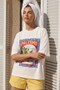 Women's Oversize T-Shirt Palermo Lemon Printed White – Crew Neck, Comfortable Fit, 100% Cotton - 4
