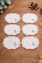 Wheat 6-piece special embroidered coffee presentation napkin, cocktail napkin, party napkin - 2