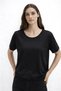 Black Women's Blouse with Sleeve Detail 26Y0309K1 - 2