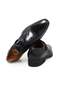 Black Color Lace-Up Genuine Leather Men's Shoes - 2
