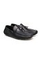 Black Color Laceless Genuine Leather Men's Shoes