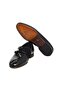 Black Color Laceless Genuine Leather Leather Sole Men's Shoes - 3