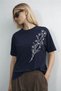 Printed Navy Blue Women's Blouse 26Y0229K1 - 2