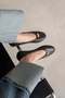 Brett Women's Accessory Detail Leather Ballerinas Brown - 2