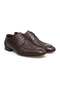 Brown Lace-Up Genuine Leather Sole Men's Shoes