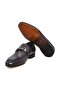 Gray Color Laceless Genuine Leather Leather Sole Men's Shoes - 3