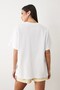 Women's Oversize T-Shirt Comic Wonder Printed White – Crew Neck, Comfortable Fit, 100% Cotton - 2