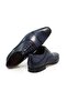 Dark Blue Color Lace-Up Genuine Leather Men's Shoes - 2