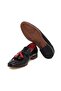 Black Color Laceless Genuine Leather Men's Shoes - 3