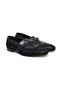 Black Color Laceless Genuine Leather Men's Shoes